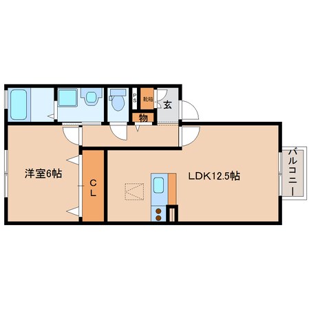 近鉄奈良駅 バス10分  萩ヶ丘町下車：停歩5分 1階の物件間取画像